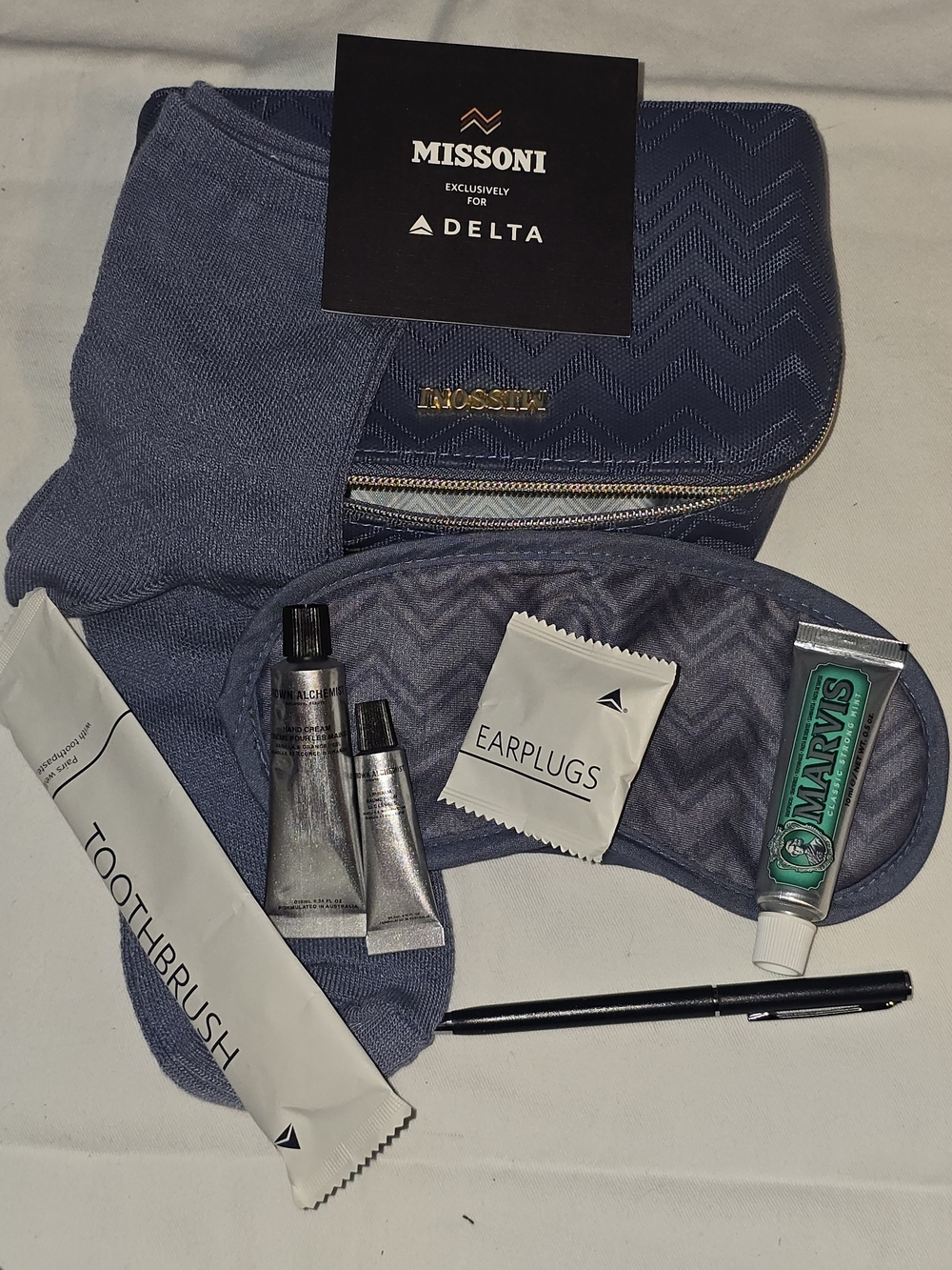 Delta 1 Navy Travel Toiletry Bag
